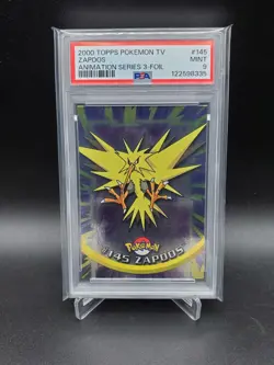 PSA 9 2000 TOPPS TV ANIMATION ZAPDOS FOIL CARD #145 - Image 1