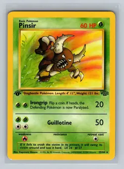 Pinsir (25) 1st Edition Pokemon Trading Card Game Rare Jungle 25/64 NM - Image 1