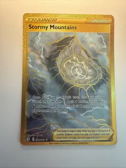 Pokemon TCG Stormy Mountains Evolving Skies Holo Card 232/203 Secret Rare NM - Image 1