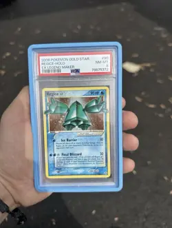 Pokemon Regice Gold Star EX Legend Maker Ultra Rare Holo Card #90 PSA 8 - Image 1