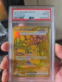 Pokemon TCG Pikachu EX Double Rare Holo Card 057/191 Surging Sparks - Image 1
