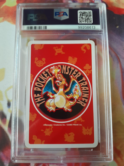 SEQUENTIAL 1996 Pokemon Rhyhorn + Rhydon Red Charizard Poker Playing Card PSA 10 - Image 3