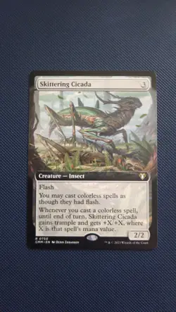 MTG Skittering Cicada (Extended, CMM) EX - Image 1