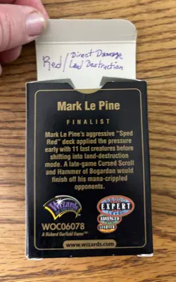 1999 MTG World Championship Tokyo Mark Le Pine Gold Border Deck (complete) - Image 2