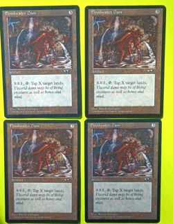 Magic the Gathering MTG Alliances FLOODWATER DAM X4 R NM 1996 NICE PLAYSET! - Image 2
