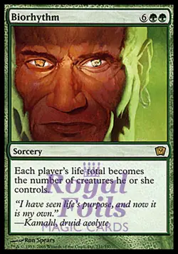 Biorhythm 1x FOIL MTG 9th Ninth Edition Core Set Rare MINT green - Image 1