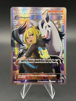 Pokemon Trainer Delinquent Full Art Holo Holographic Card 98b/122 2017 - MP - Image 1