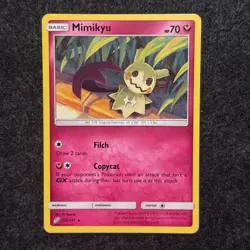 Mimikyu Non Holo Rare 112/181 NM Sun & Moon Team Up Pokemon 2019 - Image 1