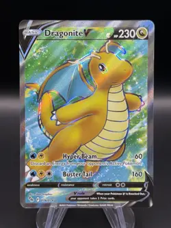 Pokemon Dragonite V 076/078 Ultra Rare Holo Full Art Pokemon GO NM - Image 1