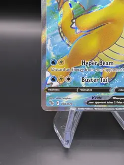 Pokemon Dragonite V 076/078 Ultra Rare Holo Full Art Pokemon GO NM - Image 3