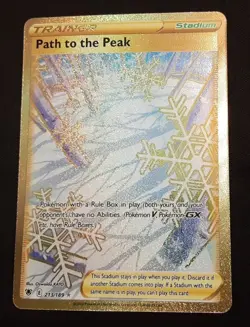 Path to the Peak Secret Gold Rare SWSH10: Astral Radiance 213/189 Pokemon NM - Image 1