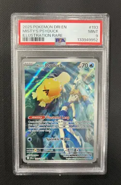 Pokemon Misty's Psyduck 193/182 Destined Rivals Illustration Rare PSA 9 MINT - Image 1
