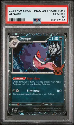 2024 POKEMON TRICK OR TRADE #057 GENGAR PSA 10 - Image 1