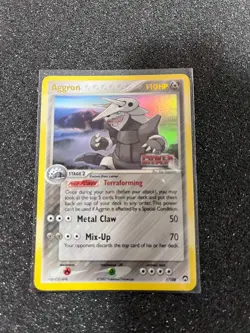 2007 Pokemon, EX Power Keepers Stamped Aggron, Reverse Holo #1/108, MP - Image 2
