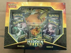 Pokemon TCG Hidden Fates Raichu GX Collection Box New Factory Sealed 728192512490 - Image 1