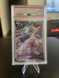 Pokemon Go Elite Trainer Box Mewtwo v (2022) SWSH229 Black Star Promo PSA 10 - Image 1
