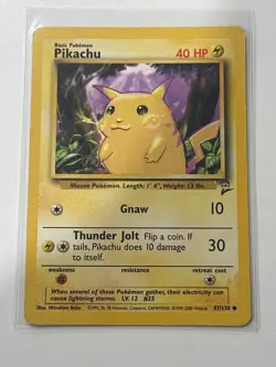 Pikachu 87/130 Common- Base Set 2- Vintage Pokemon Singles- LP - Image 1