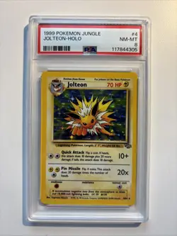 1999 POKEMON JUNGLE #4/64 JOLTEON-HOLO PSA 8 - Image 1