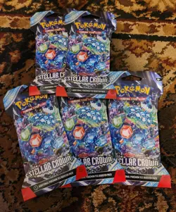 Pokemon TCG Scarlet & Violet Stellar Crown Sleeved Booster Packs - Lot of 5 - Image 1