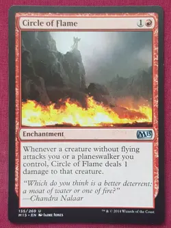 Magic The Gathering 2015 CORE SET M15 CIRCLE OF FLAME red card MTG - Image 1