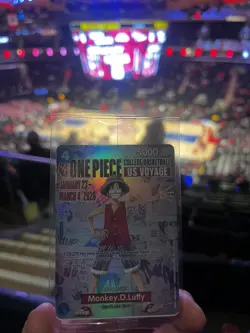 One Piece Monkey D. Luffy College Basketball Promo Card with poster ST JOHNS - Image 2