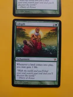 Lifegift x2 Kamigawa Enchantment Magic the Gathering 2 Card. - Image 2