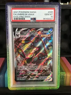 Pokemon Umbreon VMAX Holo Ultra Rare TCG Card Evolving Skies 095/203 PSA 10 - Image 1