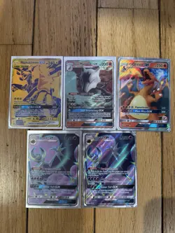 Pokemon GX/V/VMAX - Lot 15 Cards Charizard Pikachu Lunala Raichu Tag Team - Image 2