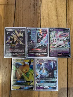 Pokemon GX/V/VMAX - Lot 15 Cards Charizard Pikachu Lunala Raichu Tag Team - Image 3
