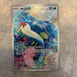 Pokemon TCG Wiglett Illustration Rare Card 206/198 Scarlet Violet - Image 1