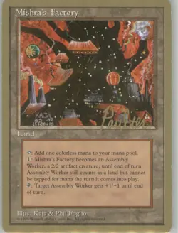 Mishra’s Factory Vintage Non-Foil LP Gold Border Worlds Non Tournament Legal MTG - Image 1