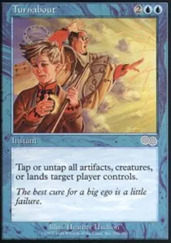 1x Turnabout Light Play, English Urza's Saga MTG Magic - Image 1