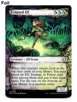 Eclipsed Elf (Showcase) - FOIL - [Lorwyn Eclipsed] Magic - MTG ECL 0336 NM 💀🌳 - Image 1