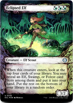Eclipsed Elf (Showcase) - FOIL - [Lorwyn Eclipsed] Magic - MTG ECL 0336 NM 💀🌳 - Image 3