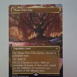 Magic: The Gathering Three Tree City Borderless Rare Land Bloomburrow 0338 - Image 1