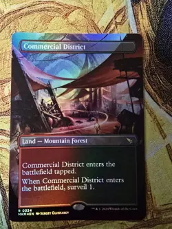 Commercial District (Borderless) Murders at Karlov Manor Foil MTG NM++ - Image 1