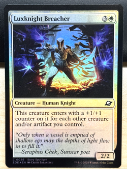 MTG Edge of Eternities 0026 Luxknight Breacher Creature Human Knight COMMON Foil - Image 1