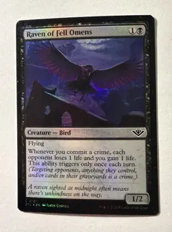 Raven of Fell Omens Foil (101) Outlaws of Thunder Junction OTJ MTG Magic - Image 1