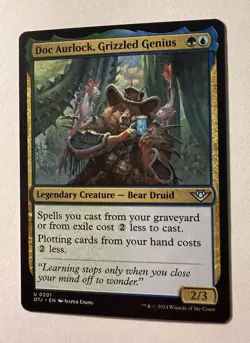 Doc Aurlock, Grizzled Genius Magic MtG x1 OTJ Outlaws of Thunder Junction - Image 1