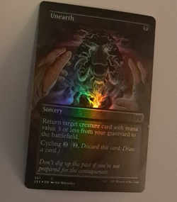 Unearth Borderless FOIL NM MTG Double Masters 2022 Magic Gathering 2X2 - Image 1