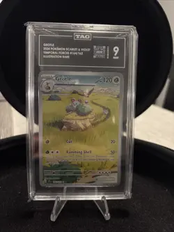 TAG 9 MINT GROTLE 2024 Pokemon Scarlet & Violet Temporal Forces #164/162 - Image 1