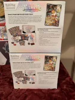 Pokemon TCG Prismatic Evolutions Bundle, 4 BB, 2 ETB, SPC, 2 Packs, Poster NEW - Image 3