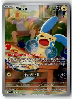Minun ⭐ 194/182 Holo Illustration Rare Paradox Rift 2023 Pokemon NM - Image 1
