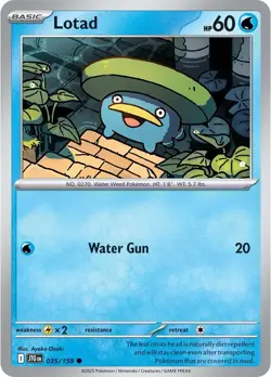 Lotad 035/159 - Scarlet & Violet: Journey Together Pokemon TCG Mint Common - Image 1