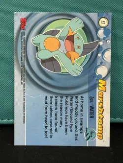 Marshtomp Topps Pokemon Advanced HOLO RARE #53 2003 - Image 2