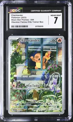 Pokemon Charmander Obsidian Flames ETB Promo SVP EN 044 CGC 7 - Image 1