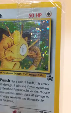 Meowth Pokemon Black Star Promo #10 Holo WOTC 2000 (SEALED + SWIRL) - Image 2