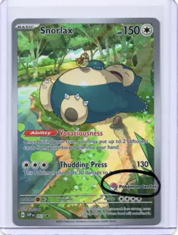 Pokemon Snorlax #051 Pokemon Center Exclusive Promo – SV Scarlet & Violet – Raw - Image 1