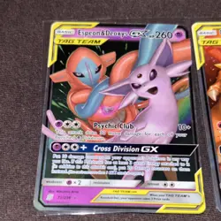 Pokemon Espeon & Deoxys GX, Charizard & Braixen GX Tag Team Holo English - Image 2