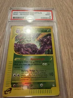 2003 Pokemon Aquapolis Muk Reverse Holo Foil #23/147 PSA 9 MINT - Image 3